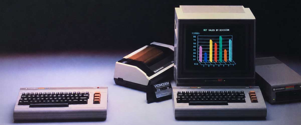 A Commodore 64 számítógép korabeli nyomtatott hirdetése